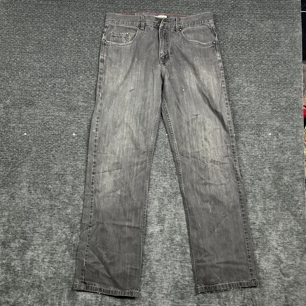 Vintage Anchor Blue 81 Loose Fit Jeans Mens Gray Denim Straight Leg - 32X34
